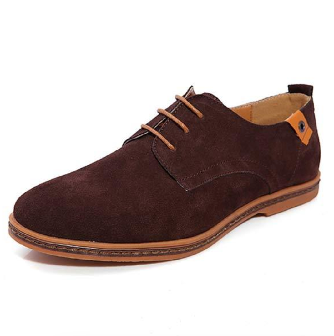 Derby veterschoenen heren met ronde neus en contrastzool
