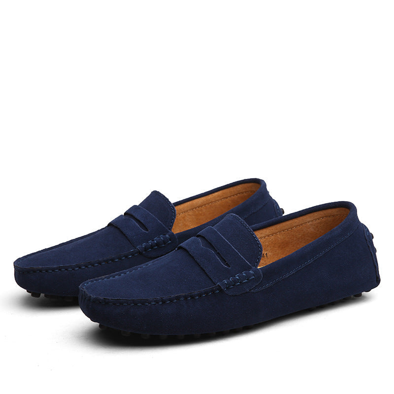 Instap penny loafers voor heren met mocassinstiksel en noppenzool