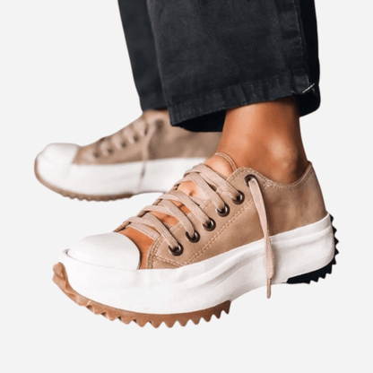 Québec Élégance Marley - Baskets en cuir à plateforme au style tendance