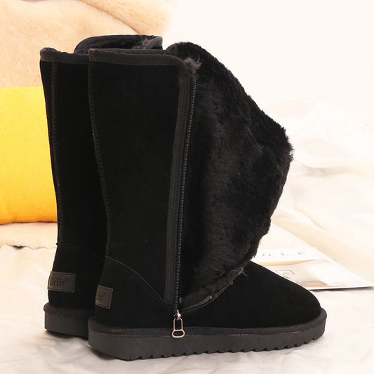 Hoge snowboots dames met rits en gevoerde binnenkant