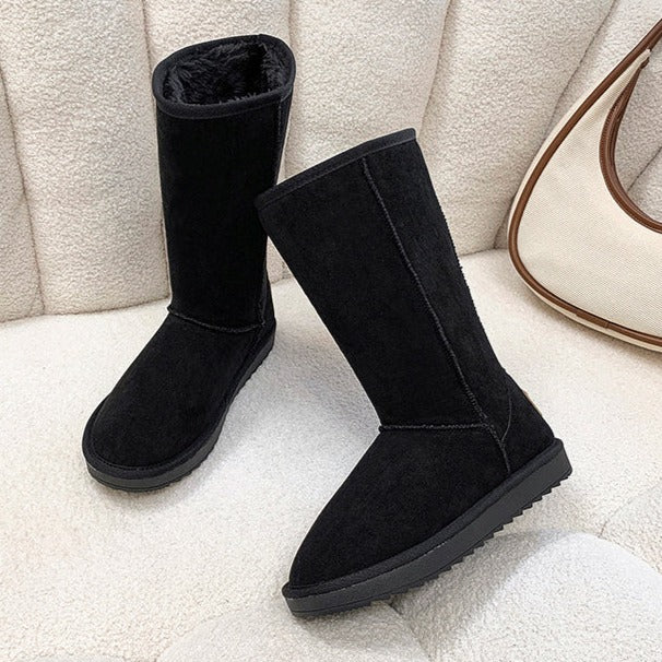 Hoge snowboots dames met rits en gevoerde binnenkant