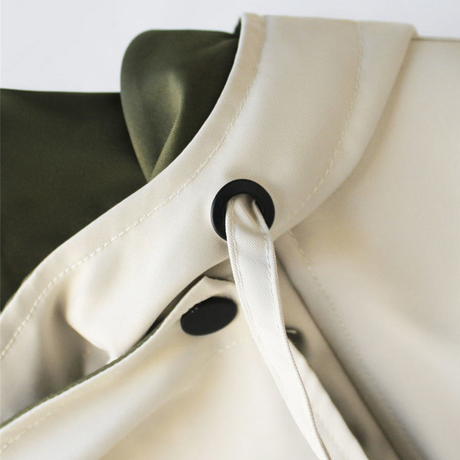 Oversized jas dames met capuchon en grote reverskraag