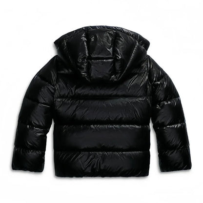 Cropped gewatteerde puffer jas dames met capuchon en rits