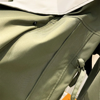 Oversized jas dames met capuchon en grote reverskraag