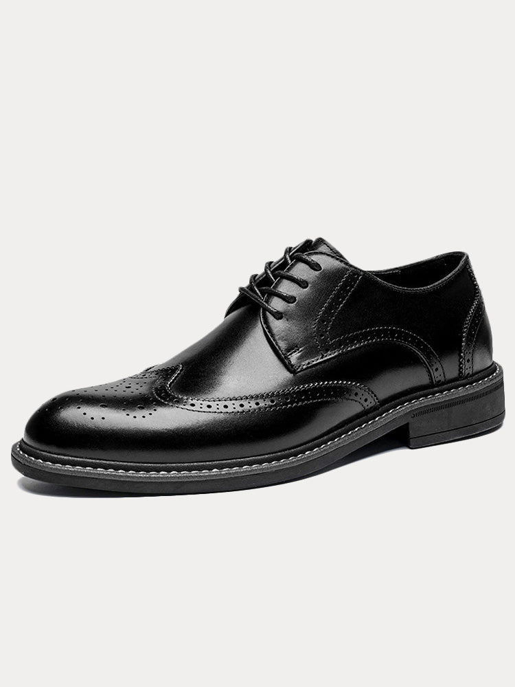 Geklede veterschoenen met brogue details voor heren, derby model