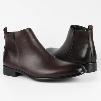 Chelsea boots heren met rits en blokhak, enkellaarzen