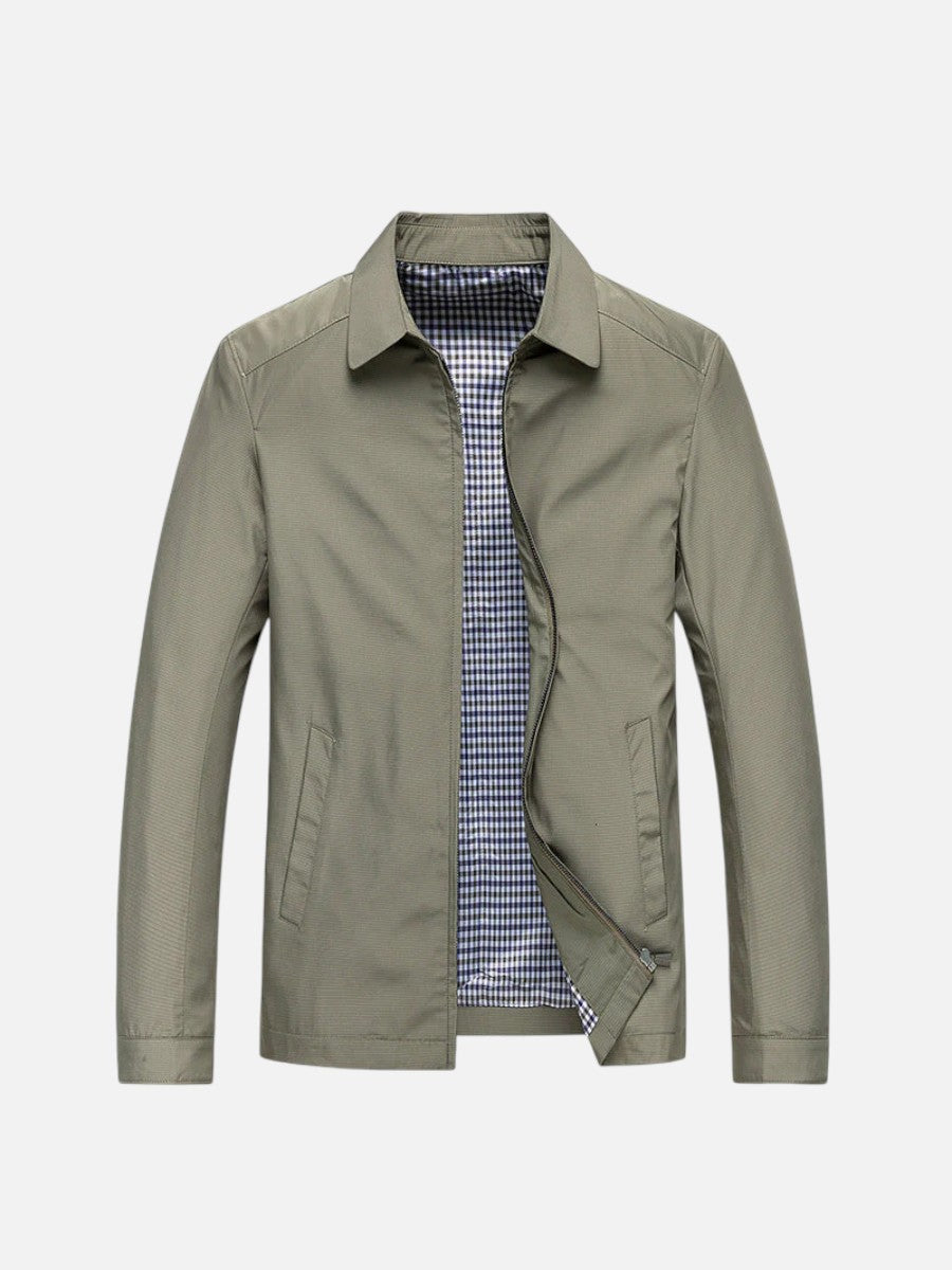 Harrington jas heren met ritssluiting en puntkraag - regular fit