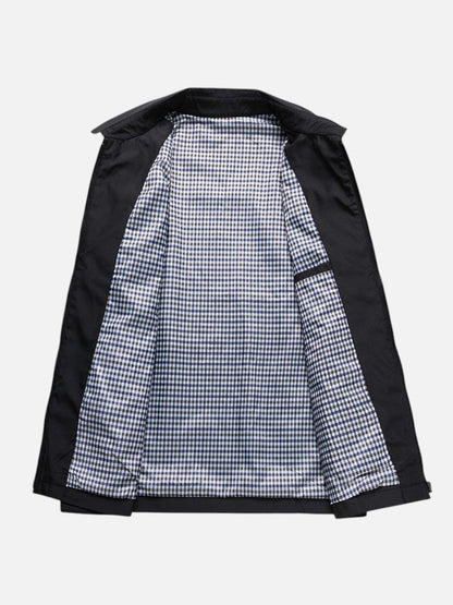 Harrington jas heren met ritssluiting en puntkraag - regular fit