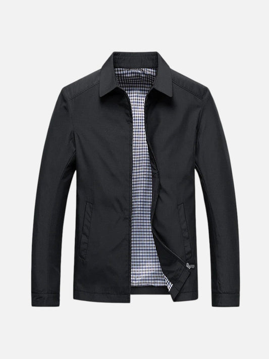 Harrington jas heren met ritssluiting en puntkraag - regular fit