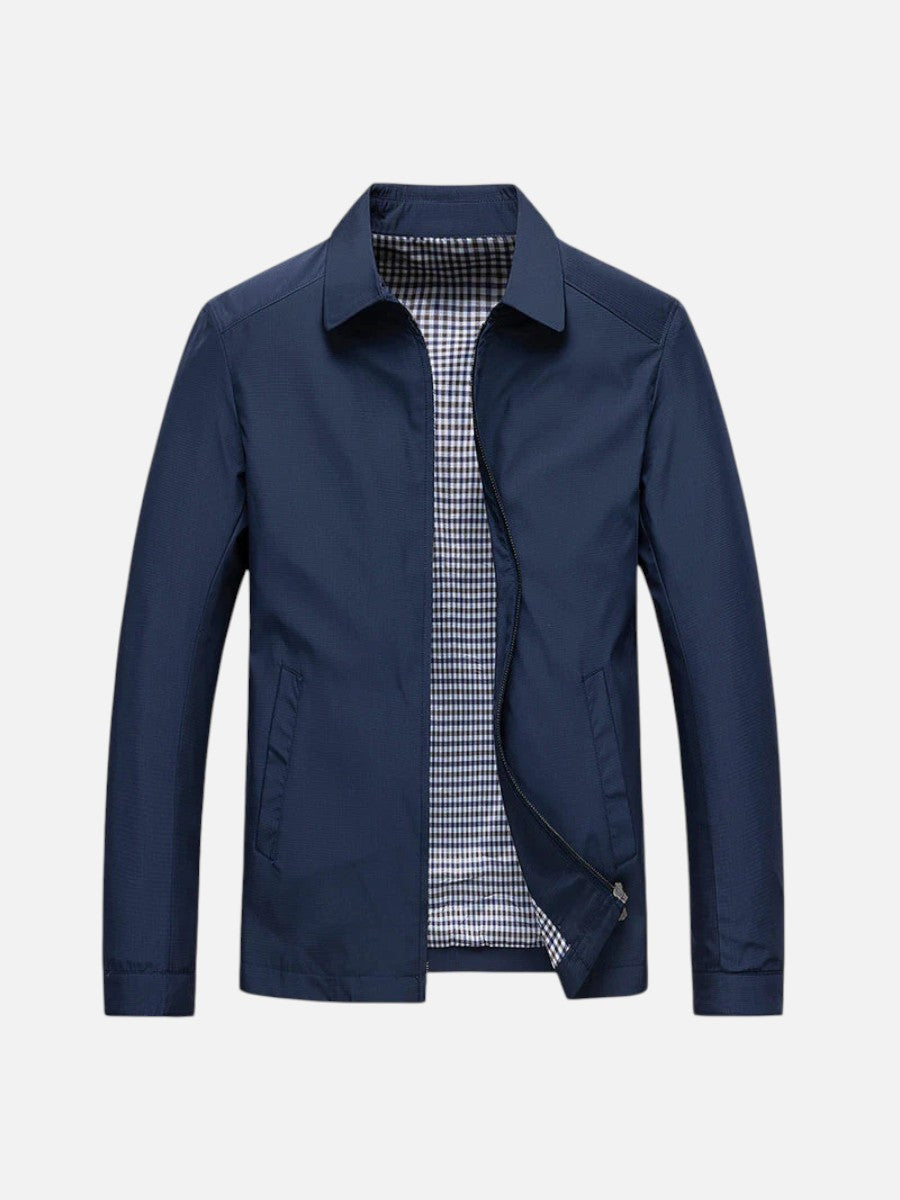 Harrington jas heren met ritssluiting en puntkraag - regular fit