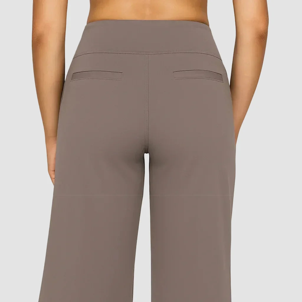 Joggingbroek dames met hoge taille en wijde pijpen