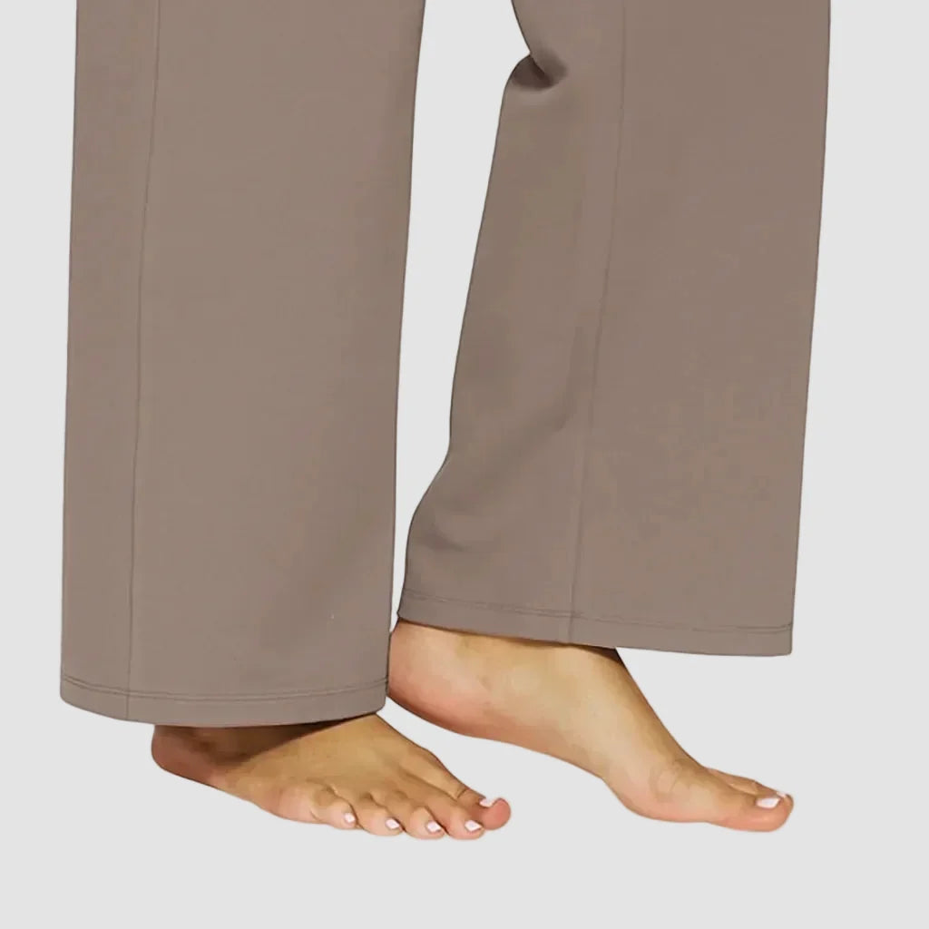Joggingbroek dames met hoge taille en wijde pijpen