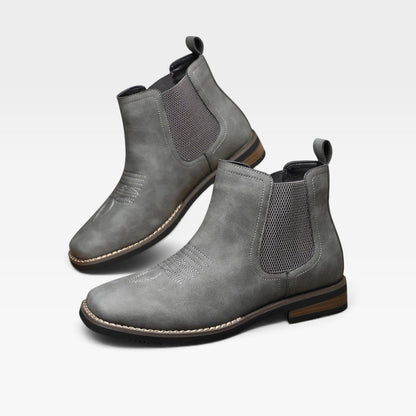 Instapbare chelsea boots heren met stretch zijpanelen en blokhak