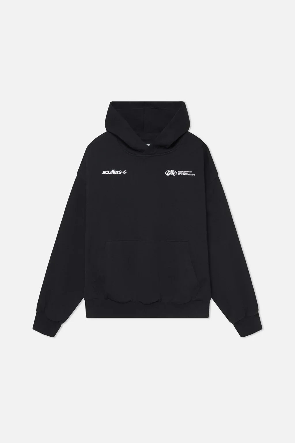 "Comfortabele, stijlvolle vrouwenhoodie in blauw, bordeauxroze; symbool van zelfliefde, ontspannen pasvorm, minimalistisch de