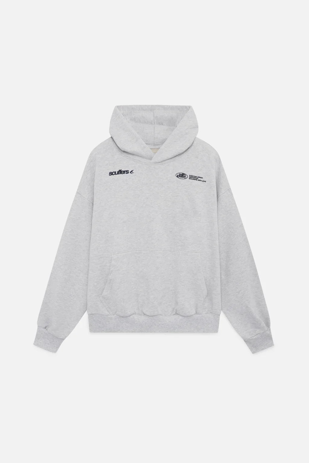 "Comfortabele, stijlvolle vrouwenhoodie in blauw, bordeauxroze; symbool van zelfliefde, ontspannen pasvorm, minimalistisch de