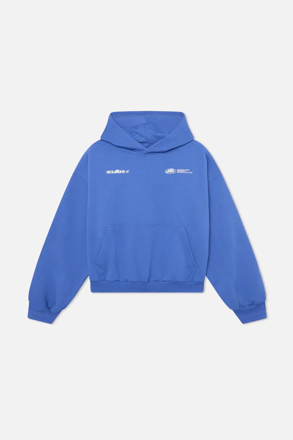 "Comfortabele, stijlvolle vrouwenhoodie in blauw, bordeauxroze; symbool van zelfliefde, ontspannen pasvorm, minimalistisch de