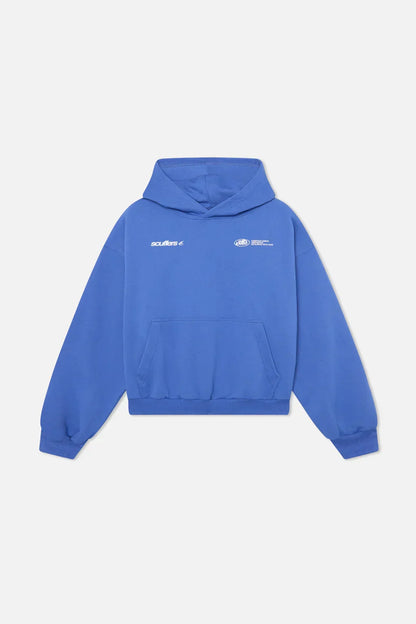 "Comfortabele, stijlvolle vrouwenhoodie in blauw, bordeauxroze; symbool van zelfliefde, ontspannen pasvorm, minimalistisch de