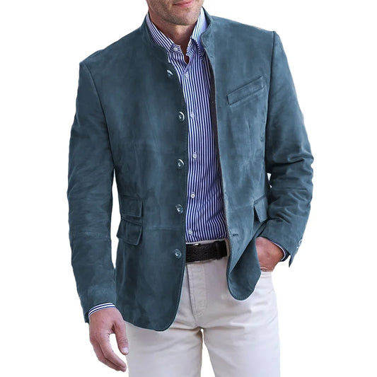 Dennis | Tijdloze colbertjas voor mannen in de kleur Blauw voor heren in stijl ideaal voor de herfst.