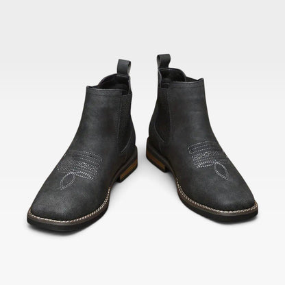 Instapbare chelsea boots heren met stretch zijpanelen en blokhak