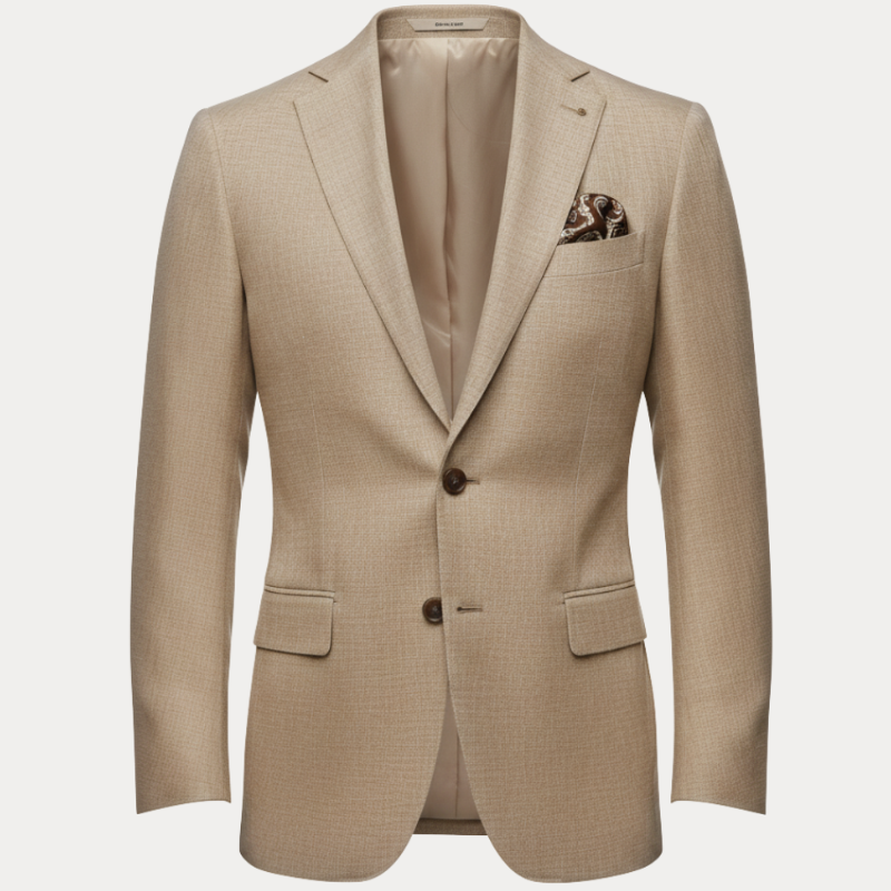 Slim fit colbert heren met reverskraag en twee knopen