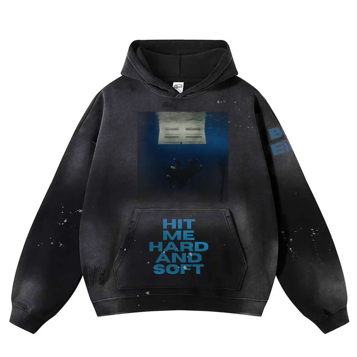 Oversized hoodie dames met grafische print en kangoeroezak