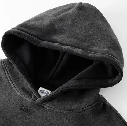 Oversized hoodie dames met grafische print en kangoeroezak