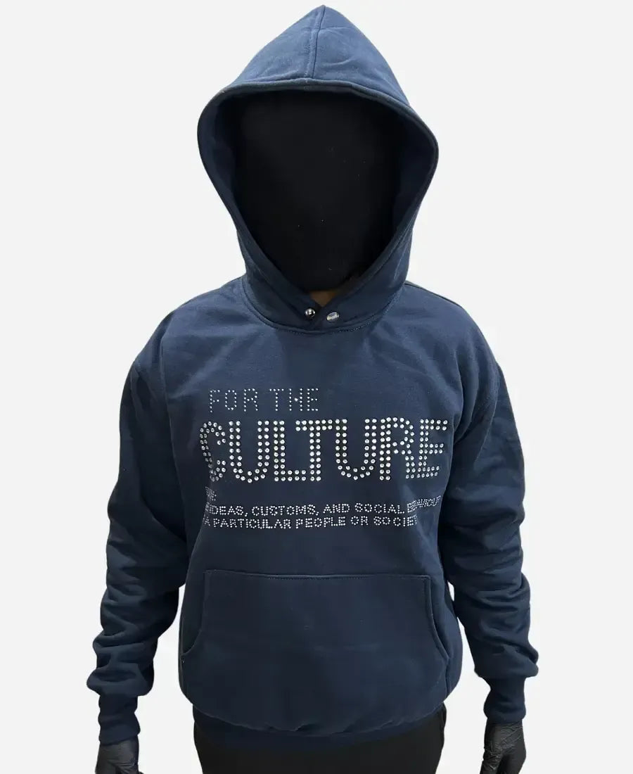 Ruimvallende hoodie dames met strass print en drukknoopsluiting