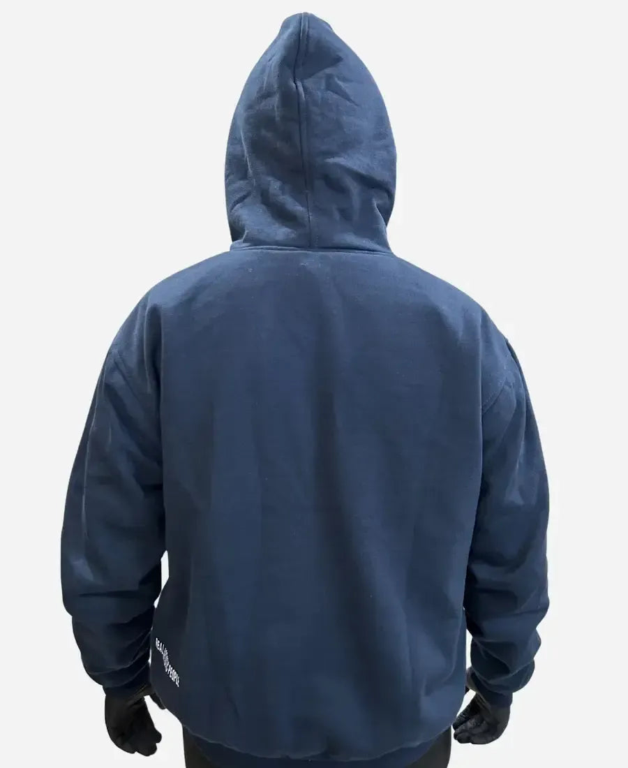 Ruimvallende hoodie dames met strass print en drukknoopsluiting