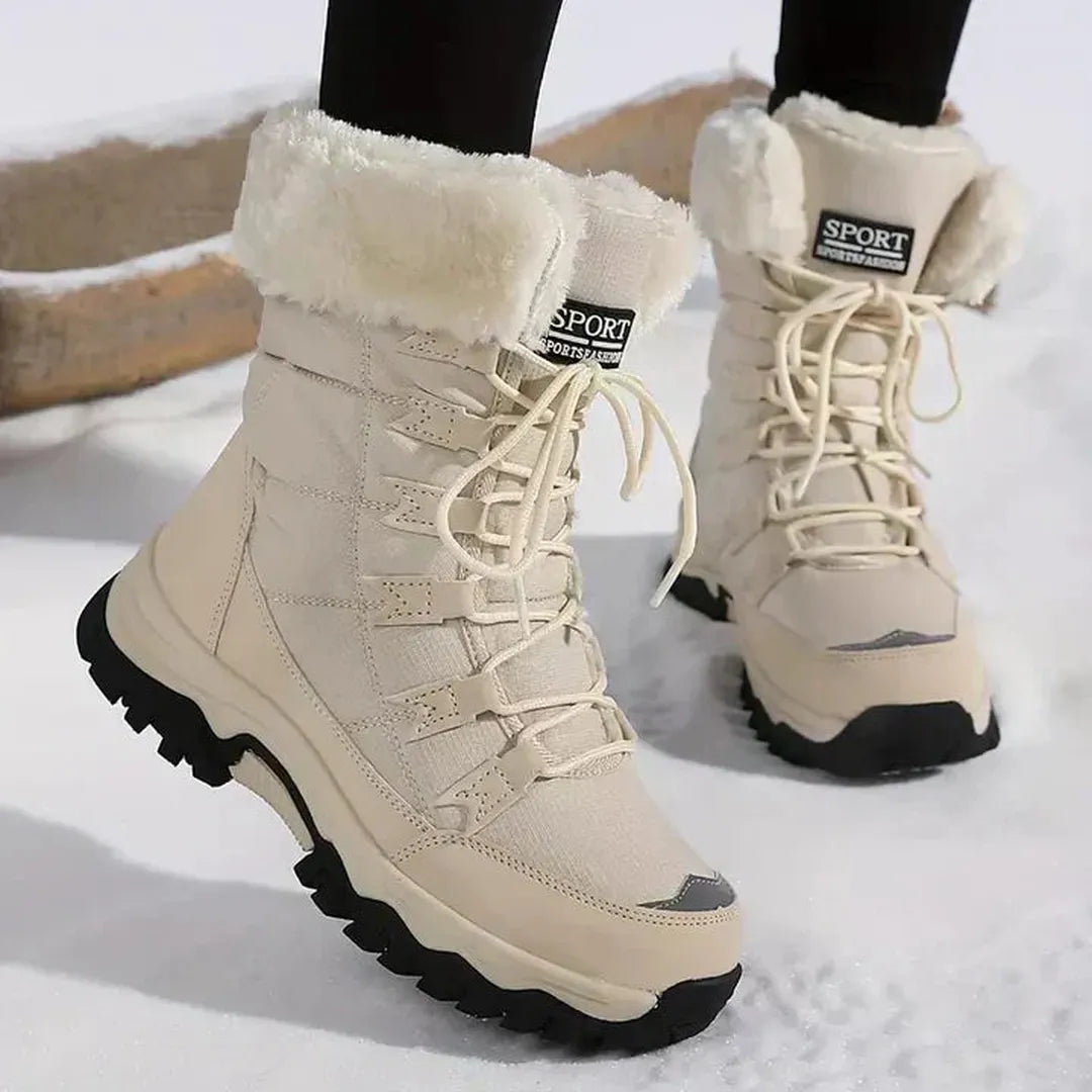 Damskie Ocieplane Zimowe Buty – Detal Z Futerkiem – widok produktu 1 | Ionotix