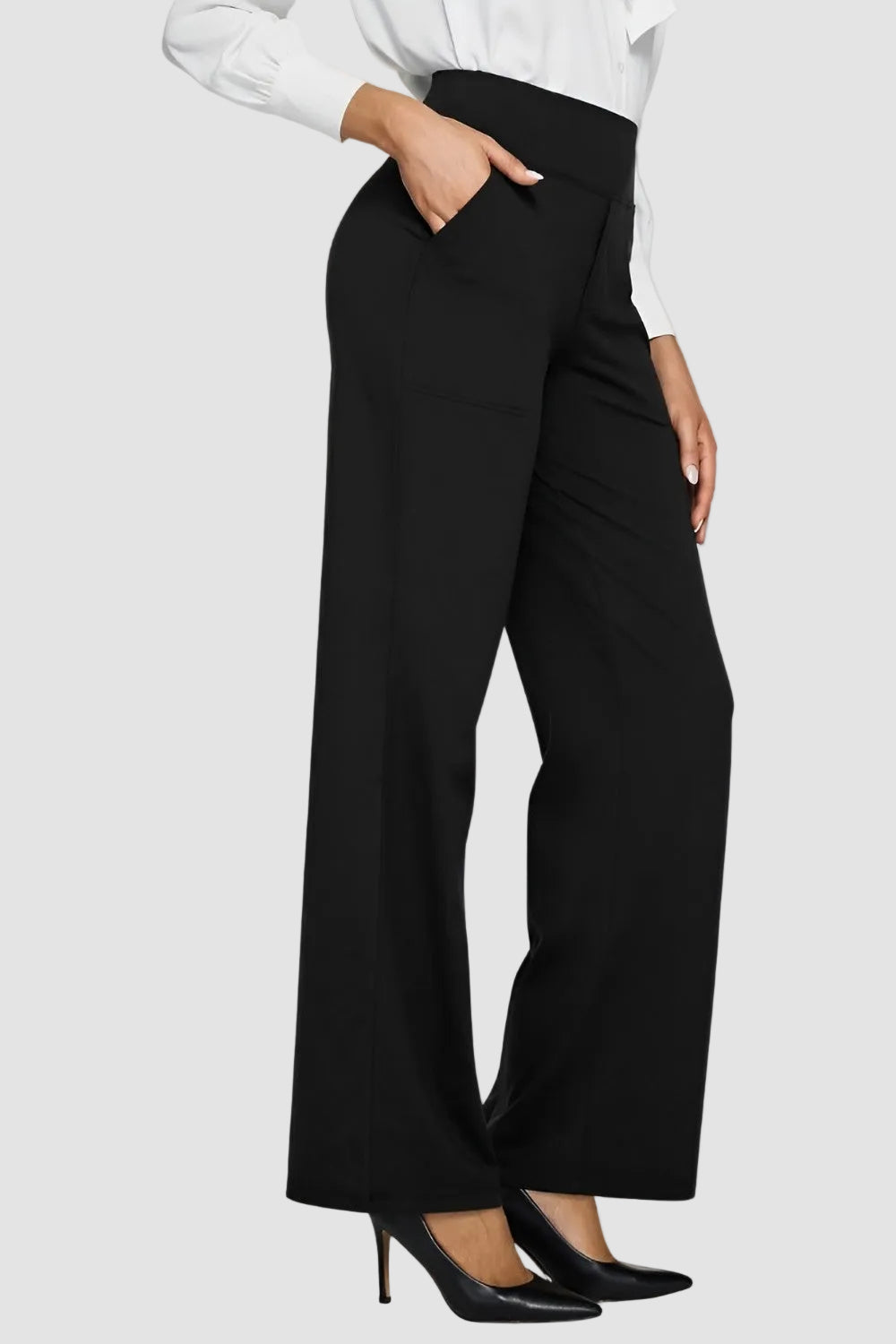 Joggingbroek dames met hoge taille en wijde pijpen