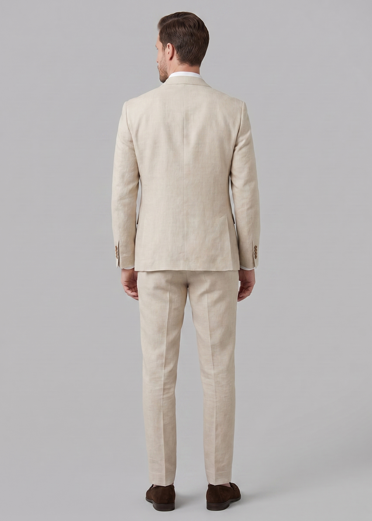 Tweedelig kostuum heren met tailored fit en tweeknoopssluiting