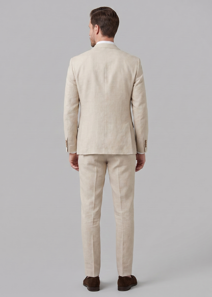 Tweedelig kostuum heren met tailored fit en tweeknoopssluiting