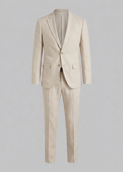 Tweedelig kostuum heren met tailored fit en tweeknoopssluiting