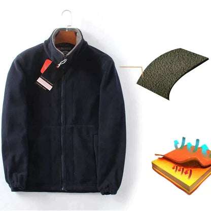 Fleece vest heren met opstaande kraag en volledige rits