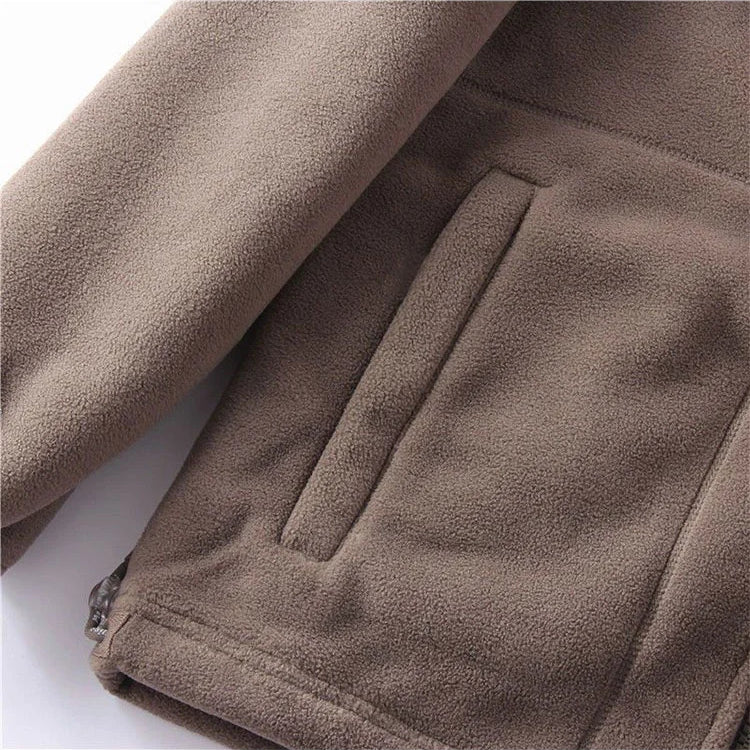 Fleece vest heren met opstaande kraag en volledige rits