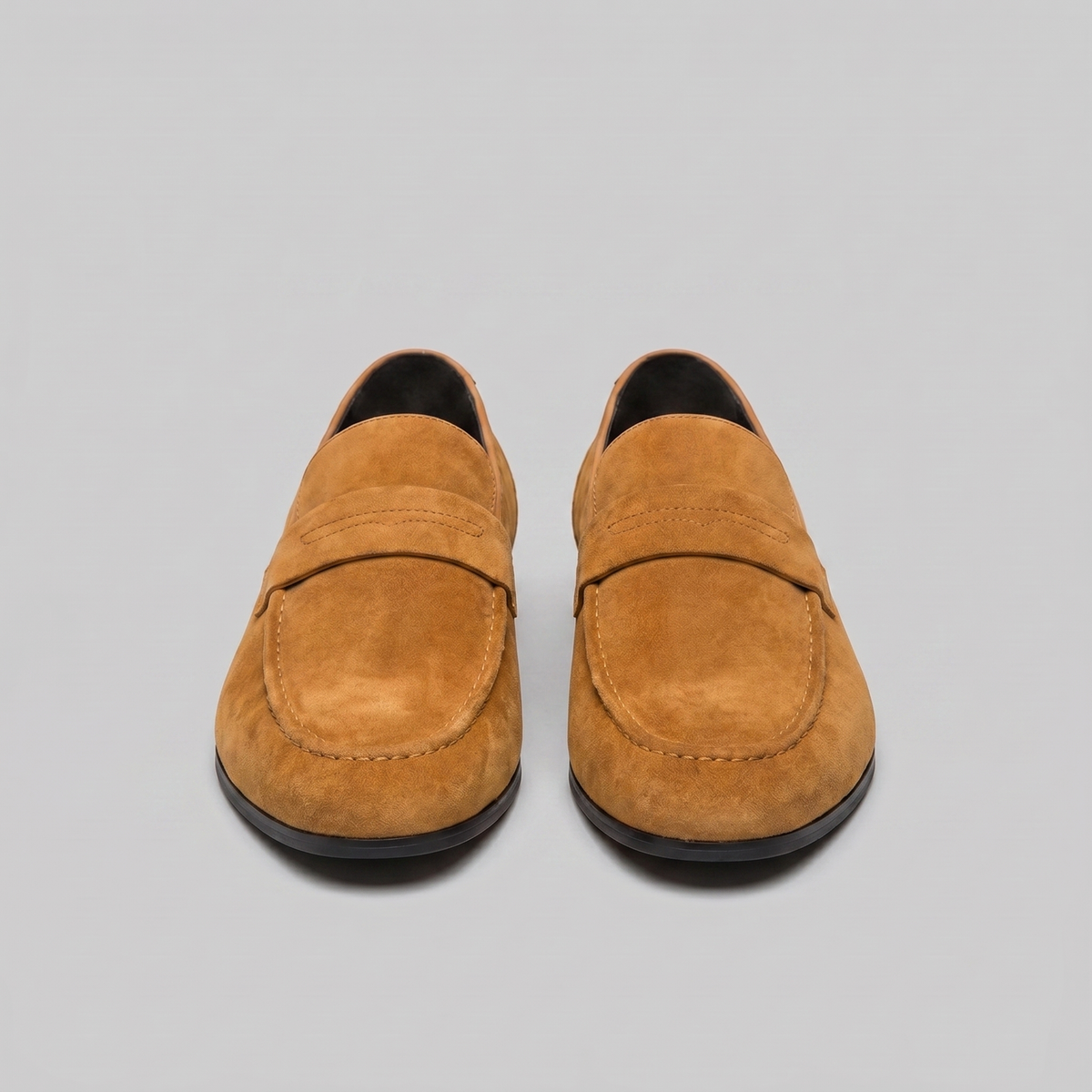 Penny loafers voor heren met wreefband en lage platte hak