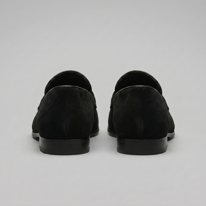 Penny loafers voor heren met wreefband en lage platte hak
