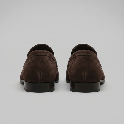 Penny loafers voor heren met wreefband en lage platte hak
