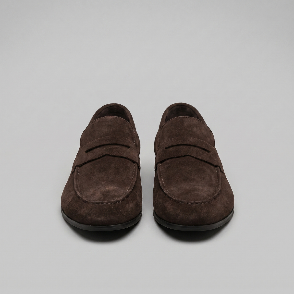 Penny loafers voor heren met wreefband en lage platte hak
