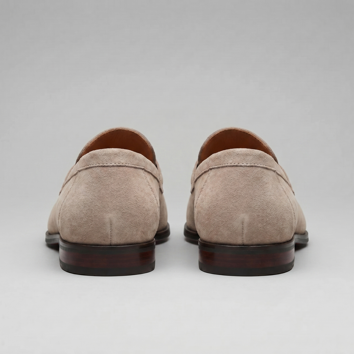 Penny loafers voor heren met wreefband en lage platte hak