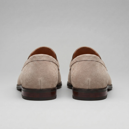 Penny loafers voor heren met wreefband en lage platte hak