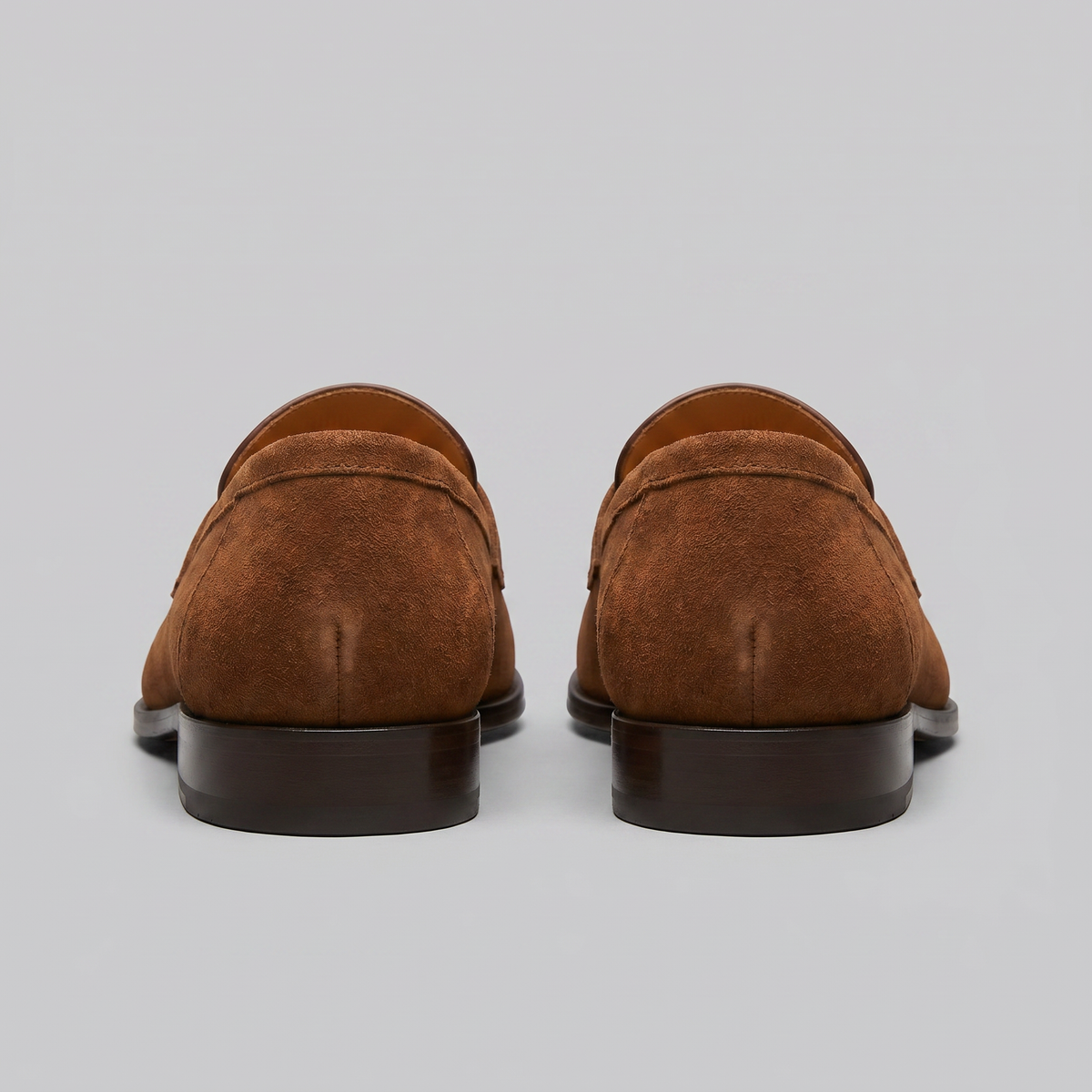 Penny loafers voor heren met wreefband en lage platte hak