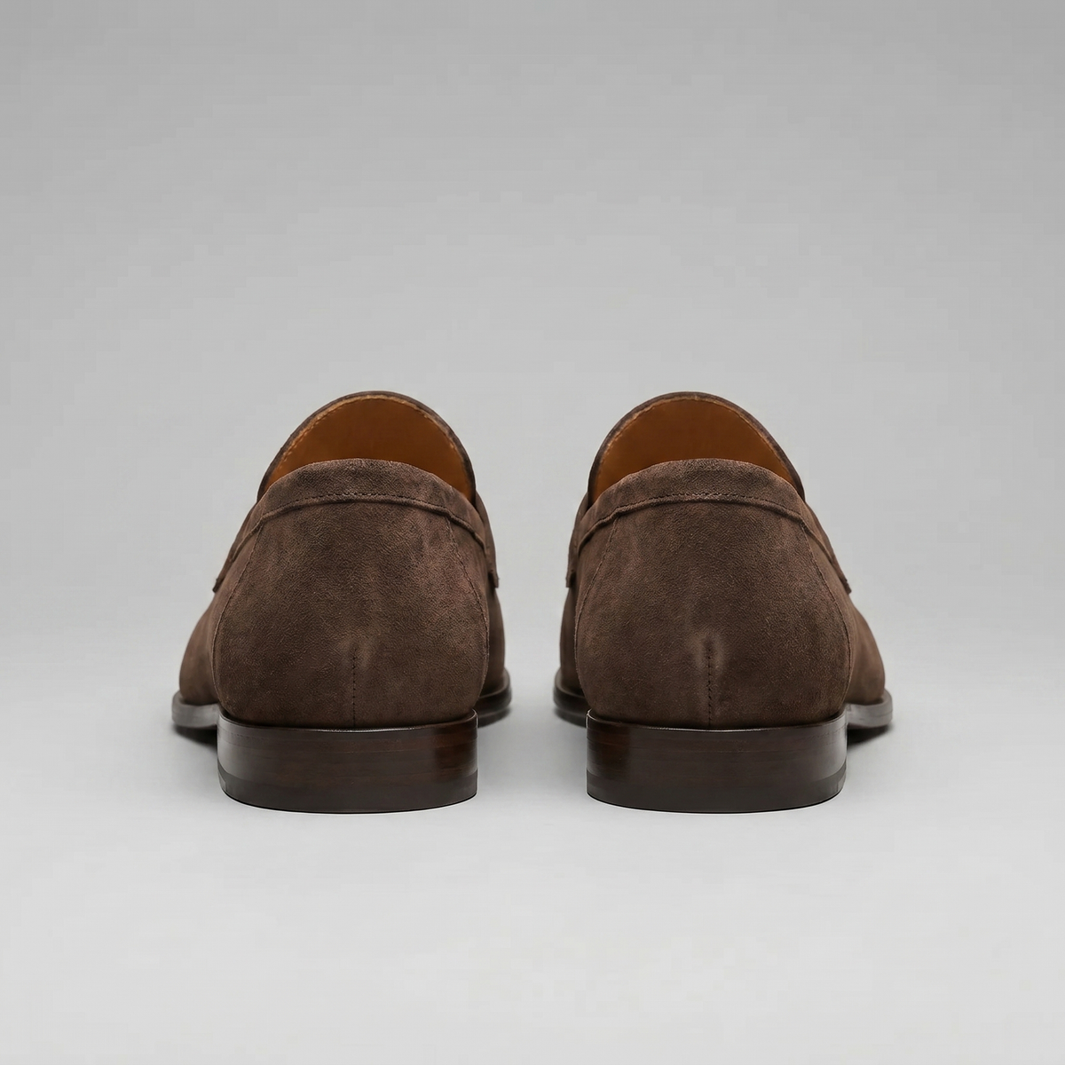 Penny loafers voor heren met wreefband en lage platte hak