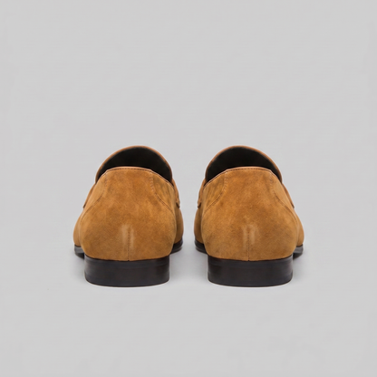 Penny loafers voor heren met wreefband en lage platte hak